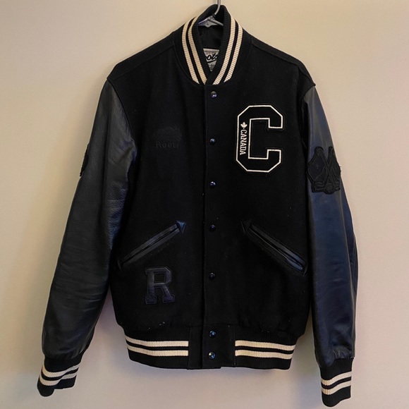 roots letterman jacket